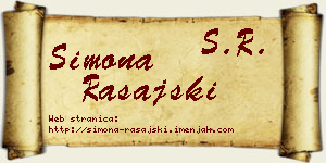 Simona Rašajski vizit kartica